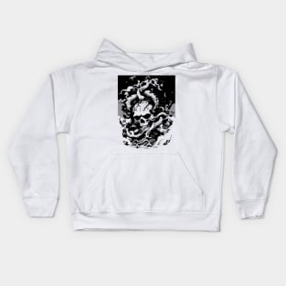 gothic skull at the sea Kids Hoodie